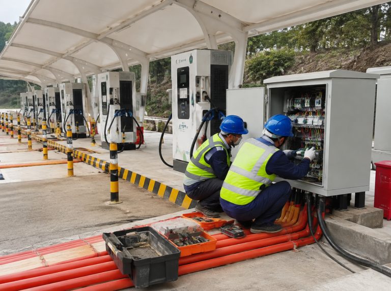 会东县新能源汽车充电站配电施工